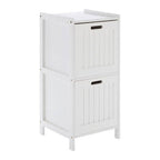 White Wood 2 Drawer Cabinet | Salon