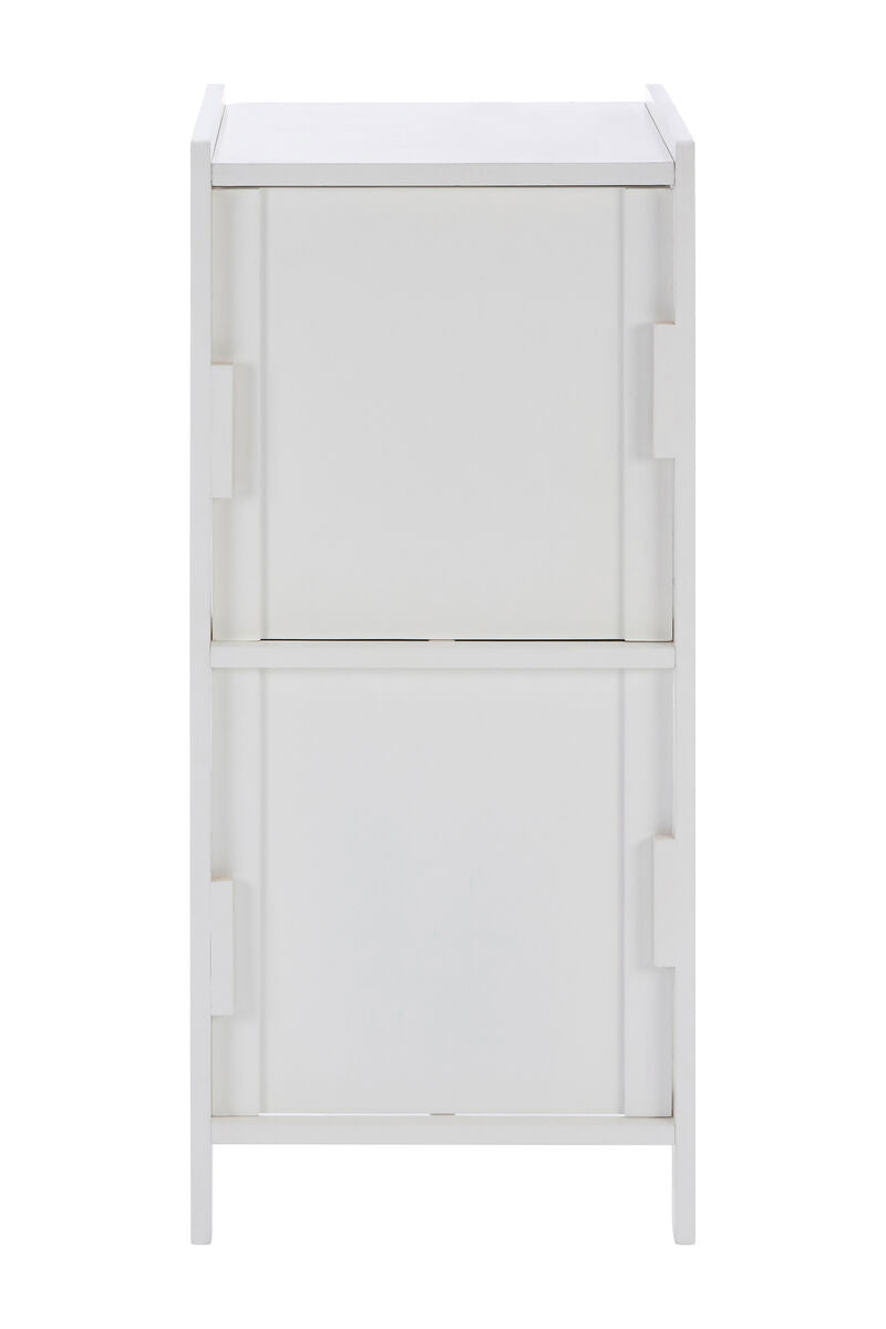 White Wood 2 Drawer Cabinet | Salon