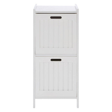 White Wood 2 Drawer Cabinet | Salon