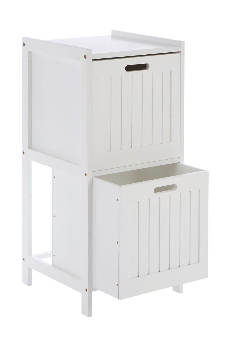White Wood 2 Drawer Cabinet | Salon