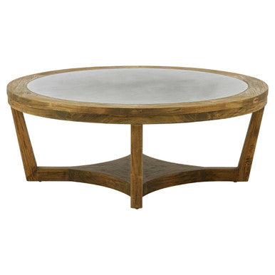 Natural Alder Wood Coffee Table with Zinc Plate Inset | Merdeka