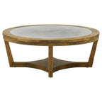 Natural Alder Wood Coffee Table with Zinc Plate Inset | Merdeka