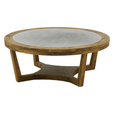 Natural Alder Wood Coffee Table with Zinc Plate Inset | Merdeka