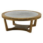 Natural Alder Wood Coffee Table with Zinc Plate Inset | Merdeka