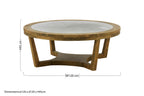 Natural Alder Wood Coffee Table with Zinc Plate Inset | Merdeka