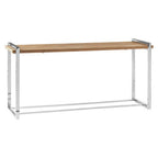 Natural Elm Wood Console Table with Metal Frame | Menteng