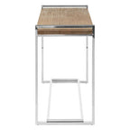 Natural Elm Wood Console Table with Metal Frame | Menteng
