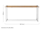 Natural Elm Wood Console Table with Metal Frame | Menteng