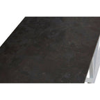 Stone Top Rectangular Coffee Table with White Alder Wood Base | Monas