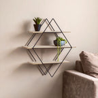 3 Tier Rhombus Wall Shelf | Brixton