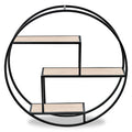 3 Tier Round Metal Wall Shelf | Brixton
