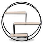 3 Tier Round Metal Wall Shelf | Brixton