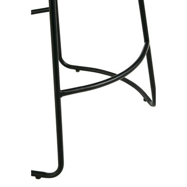 Faux Leather Bar Stool with Metal Legs | Brixton