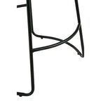Faux Leather Bar Stool with Metal Legs | Brixton