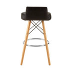 Black Leather Effect Bar Stool | Stockholm