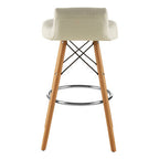 White Leather Effect Bar Stool | Stockholm