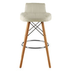 White Leather Effect Bar Stool | Stockholm