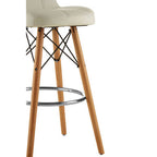 White Leather Effect Bar Stool | Stockholm