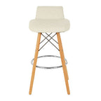 White Leather Effect Seat Bar Stool | Stockholm