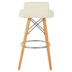 White Leather Effect Seat Bar Stool | Stockholm