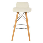 White Leather Effect Seat Bar Stool | Stockholm