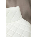 White Leather Effect Seat Bar Stool | Stockholm