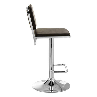 Black Seat and Chrome Base Bar Stool | Stockholm