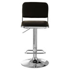 Black Seat and Chrome Base Bar Stool | Stockholm