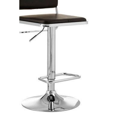 Black Seat and Chrome Base Bar Stool | Stockholm