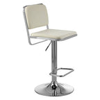 White Seat and Chrome Base Bar Stool | Stockholm