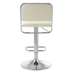 White Seat and Chrome Base Bar Stool | Stockholm