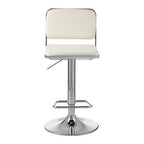 White Seat and Chrome Base Bar Stool | Stockholm