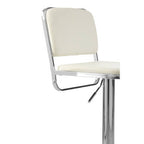 White Seat and Chrome Base Bar Stool | Stockholm