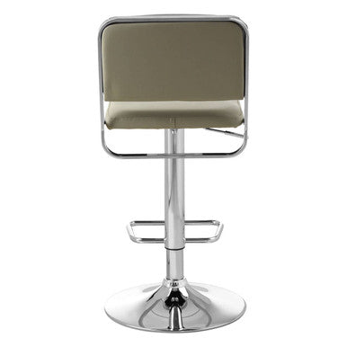 Light Grey Seat and Chrome Base Bar Stool | Stockholm