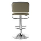 Light Grey Seat and Chrome Base Bar Stool | Stockholm