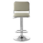 Light Grey Seat and Chrome Base Bar Stool | Stockholm