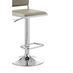 Light Grey Seat and Chrome Base Bar Stool | Stockholm