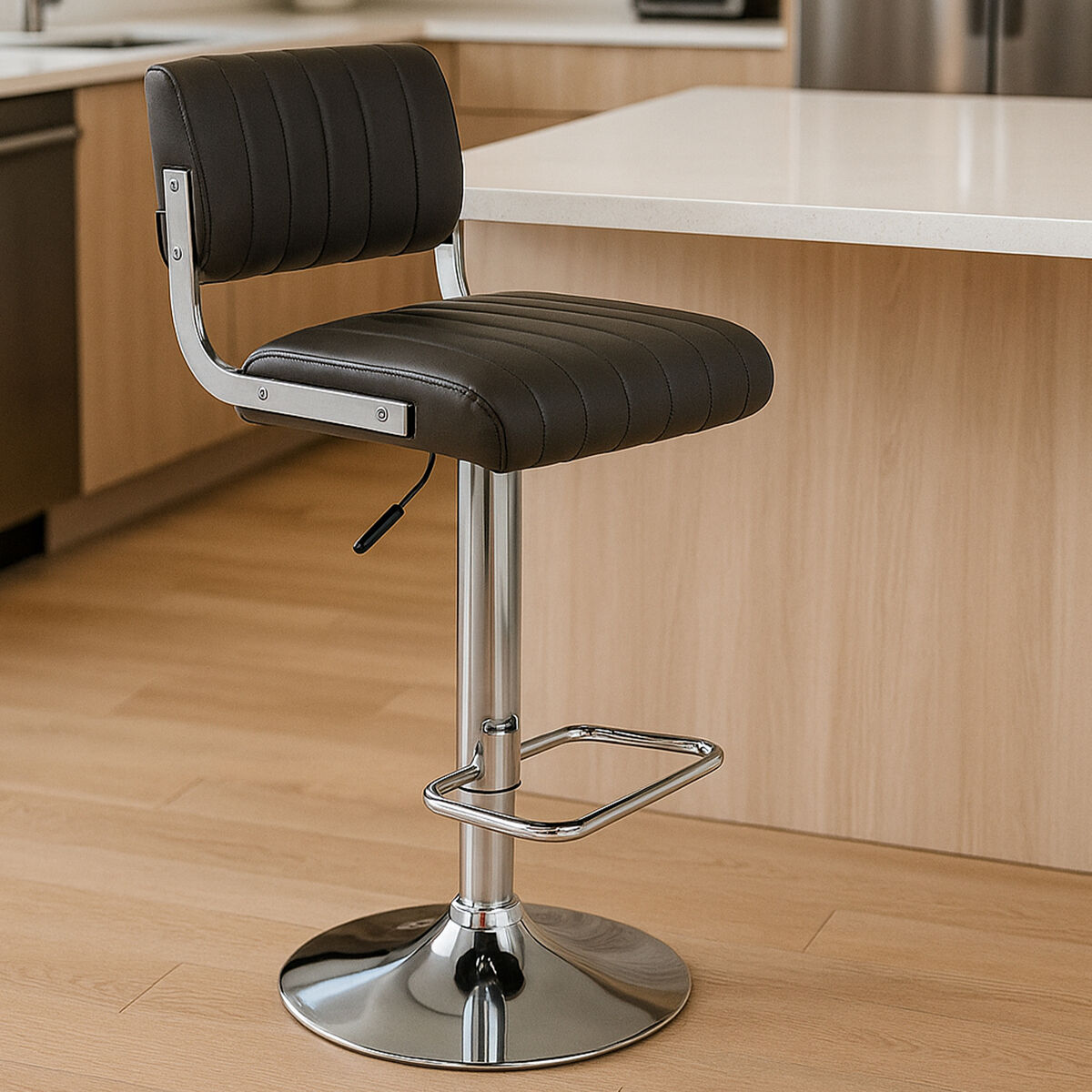 Grey Channel Design Seat Bar Stool | Stockholm