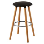 Stockholm Black Round Bar Stool - Nest UK