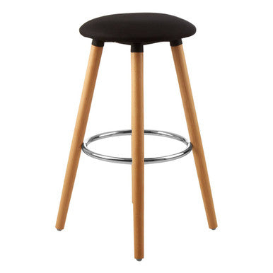 Stockholm Black Round Bar Stool - Nest UK