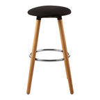 Stockholm Black Round Bar Stool - Nest UK