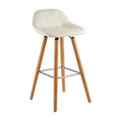 White Faux Leather Bar Stool | Stockholm