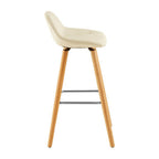 White Faux Leather Bar Stool | Stockholm