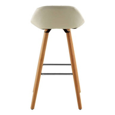 White Faux Leather Bar Stool | Stockholm