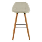 White Faux Leather Bar Stool | Stockholm