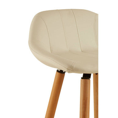 White Faux Leather Bar Stool | Stockholm