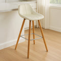White Faux Leather Bar Stool | Stockholm