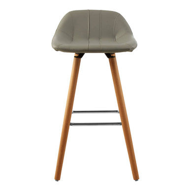 Grey Faux Leather Bar Stool | Stockholm