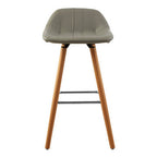 Grey Faux Leather Bar Stool | Stockholm