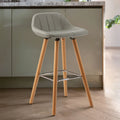 Grey Faux Leather Bar Stool | Stockholm